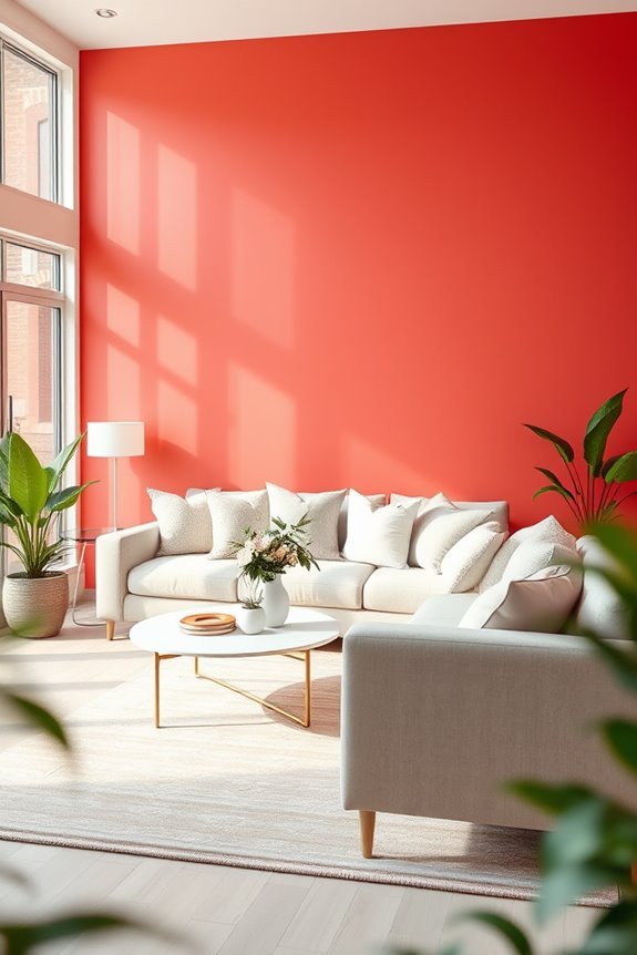 vibrant coral for decor