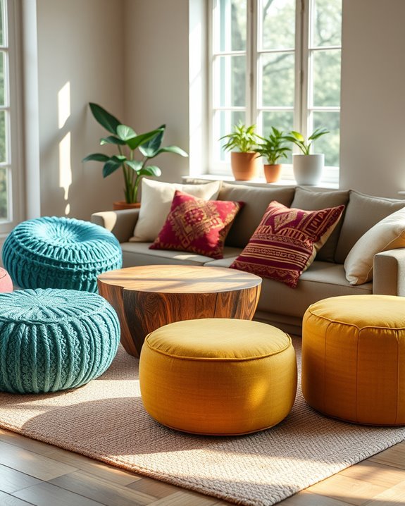 vibrant cozy seating options