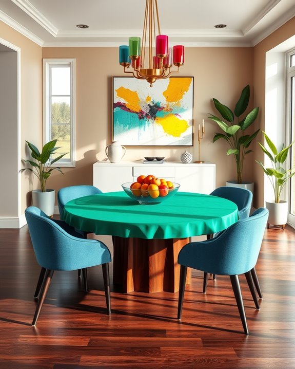 vibrant dining room palettes