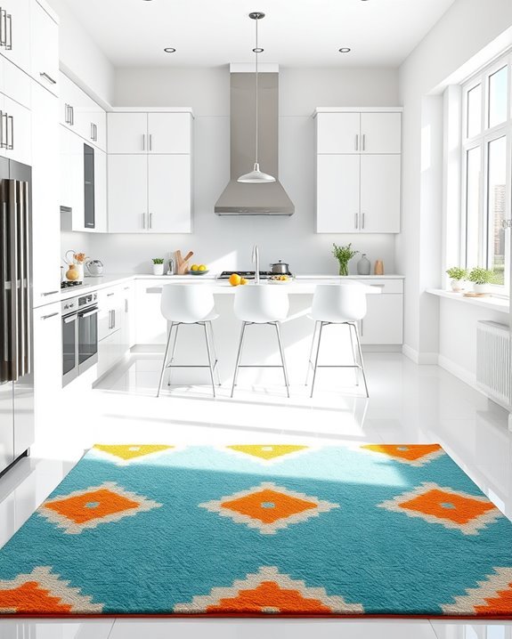 vibrant durable kitchen rugs