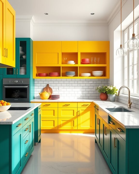 vibrant eclectic kitchen design