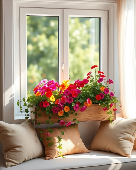 vibrant flower window box