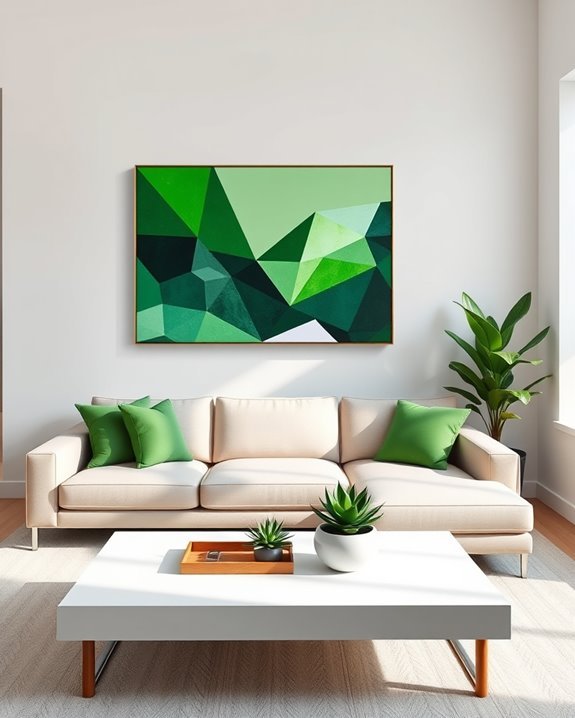 vibrant geometric living decor