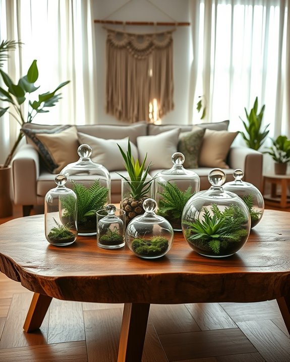 vibrant glass terrarium design