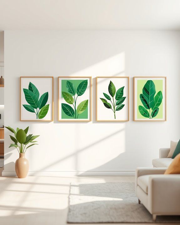 vibrant green contemporary art