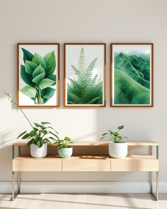vibrant green watercolor art