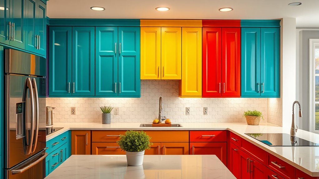 vibrant kitchen cabinet ideas