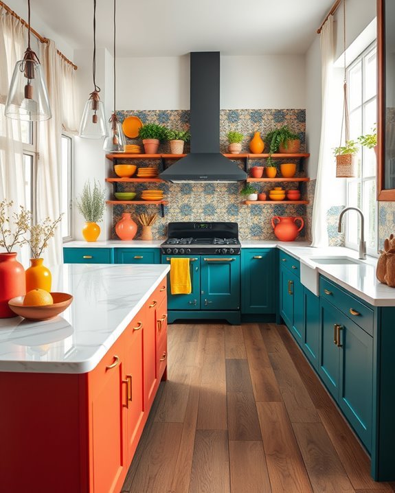 vibrant kitchen color combinations