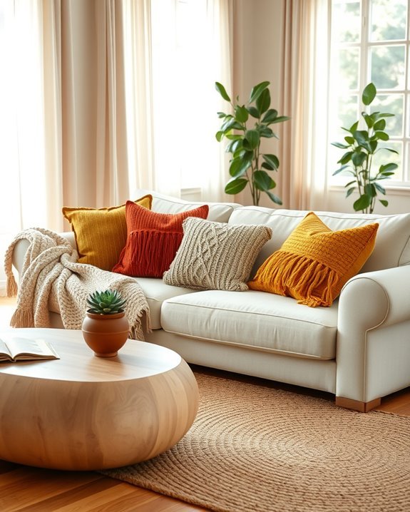 vibrant layered pillow combinations