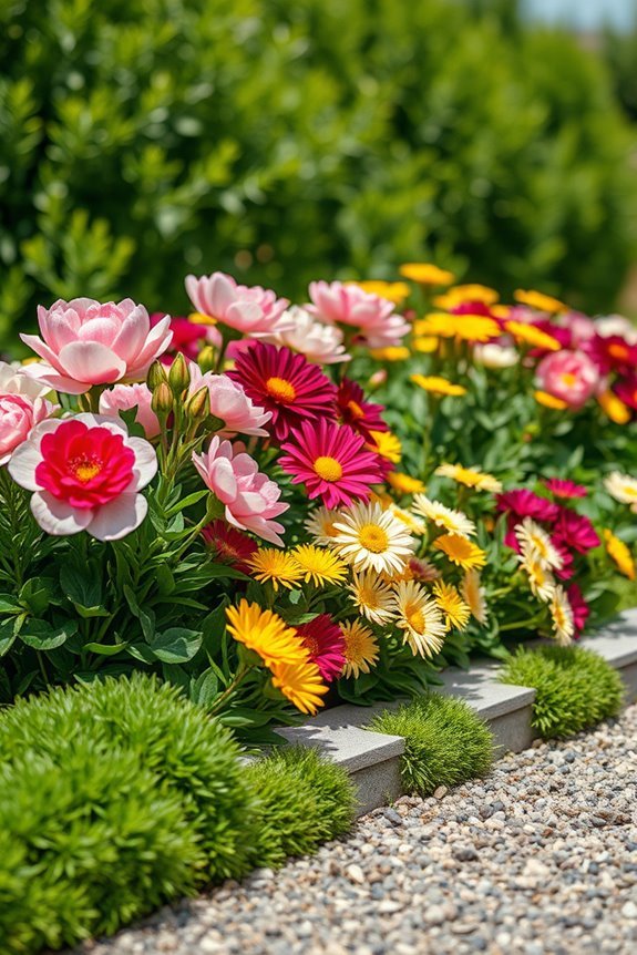 vibrant low maintenance flower beds