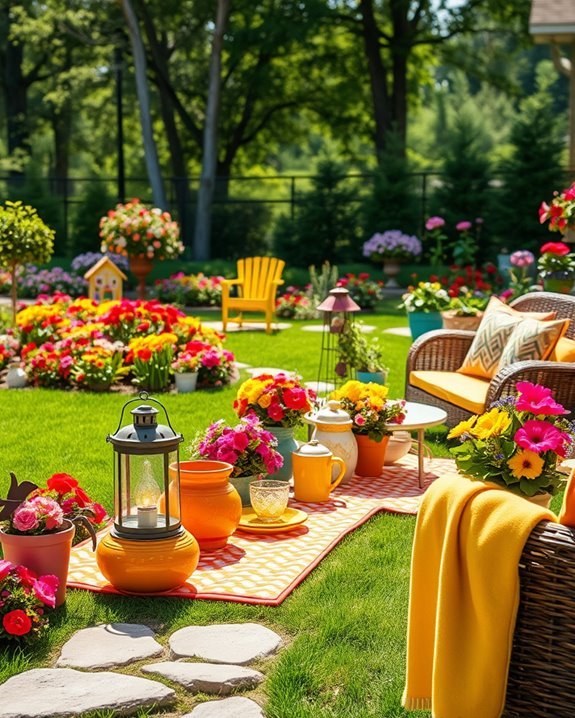 vibrant outdoor seasonal decor