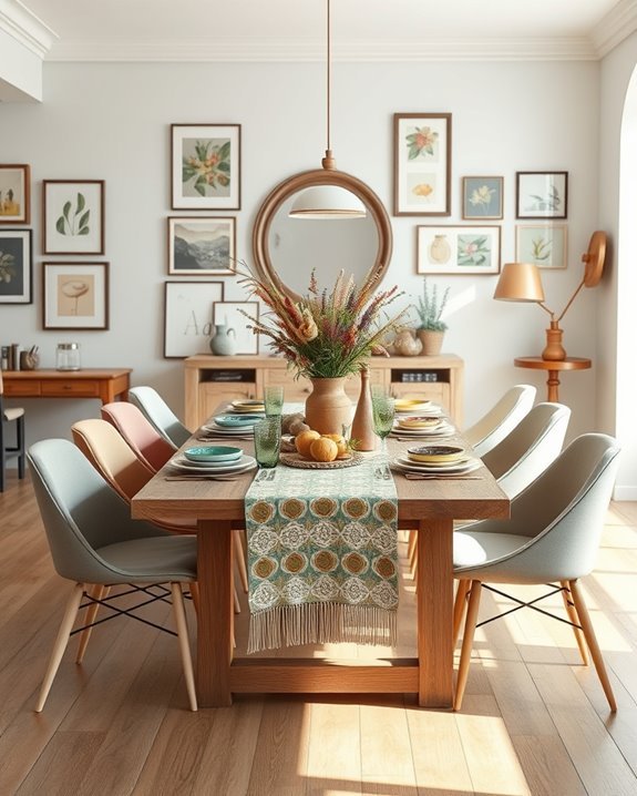 vibrant personalized dining space