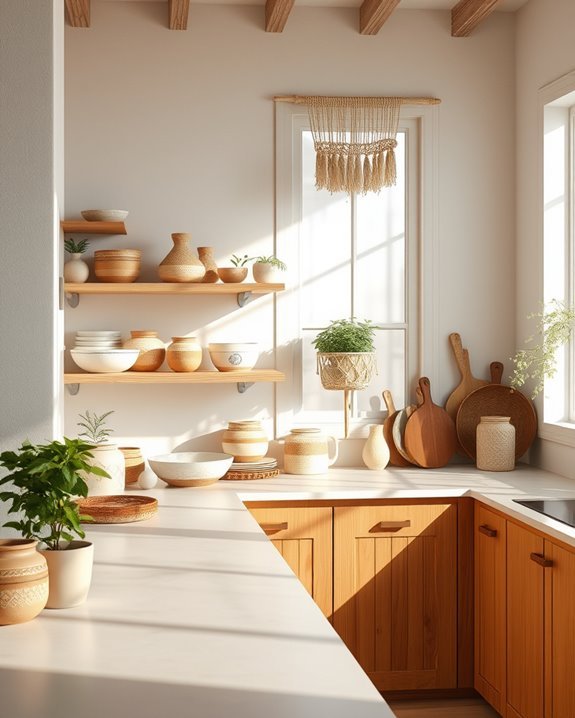 vibrant personalized open shelving