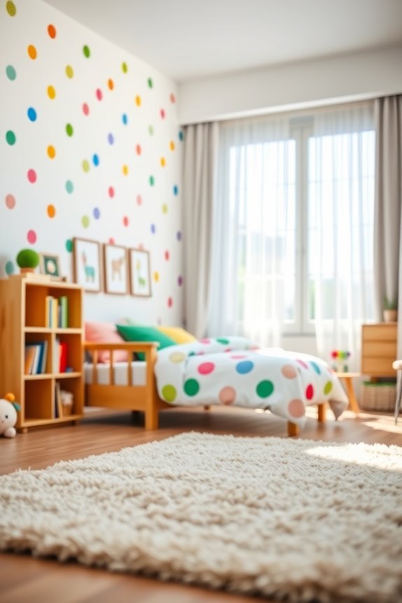 vibrant polka dot decor
