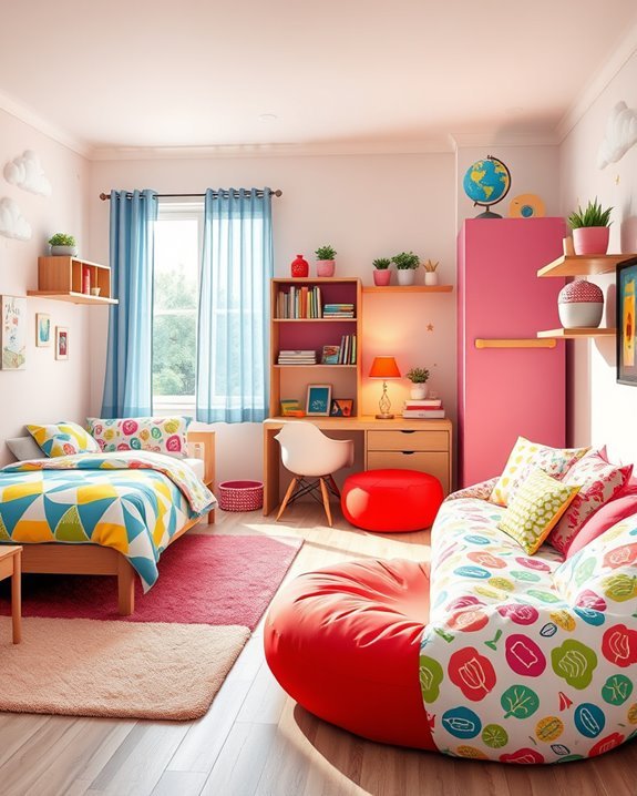 vibrant shared room designs