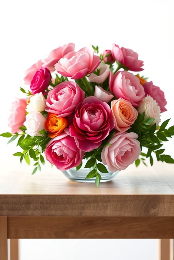 vibrant silk flower arrangements