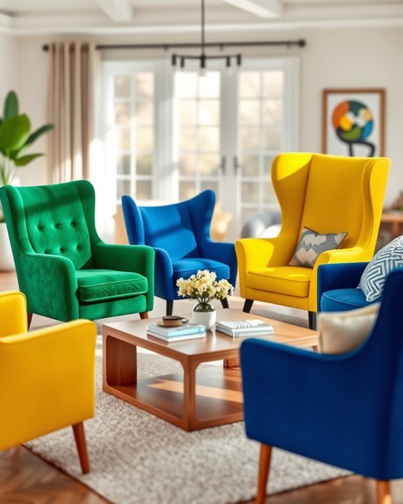 vibrant statement chairs elevate
