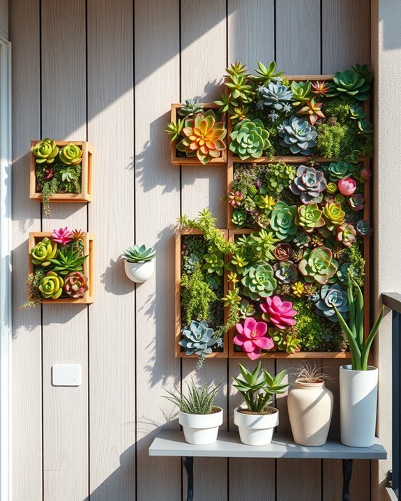 vibrant succulent balcony decor