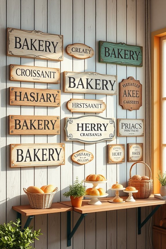 vintage bakery signage charm