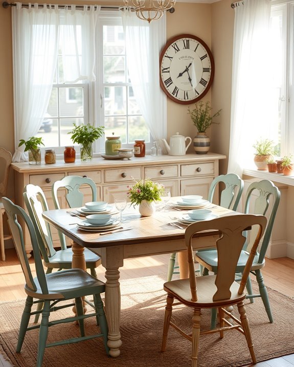 vintage breakfast nook charm