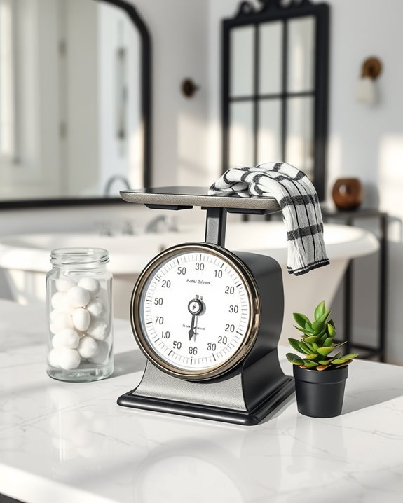 vintage charm bathroom scale
