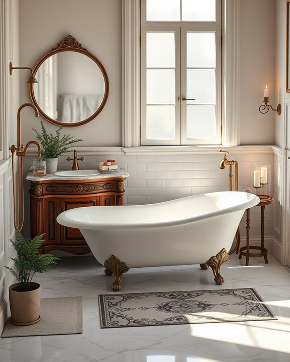 vintage charm in bathrooms