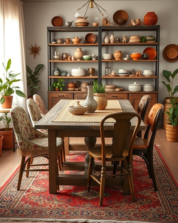 vintage charm in dining