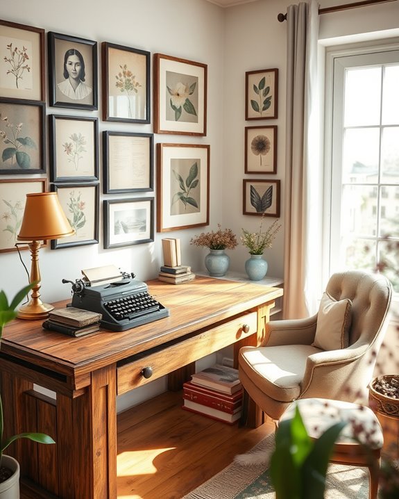 vintage charm in workspace