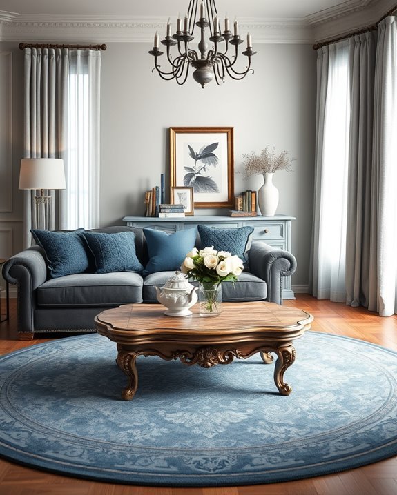 vintage grey blue decor