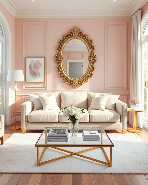 vintage mirrors enhance decor