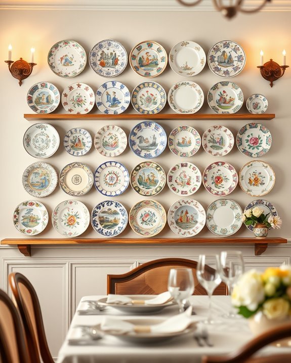 vintage plate wall displays
