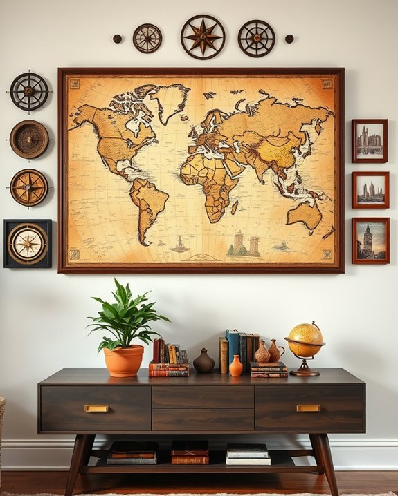 vintage travel wall decor