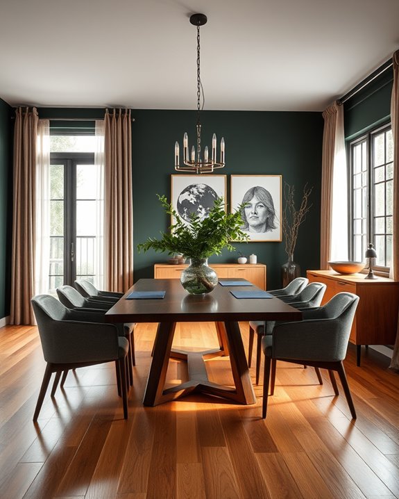 warm earthy dining ambiance