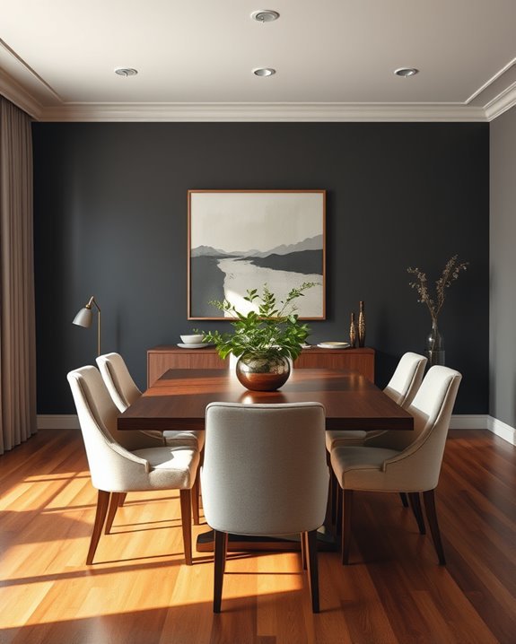warm gray dining elegance