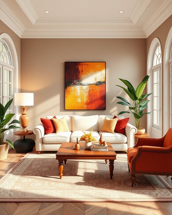 warm inviting color accents