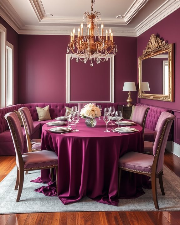 warm luxurious dining atmosphere