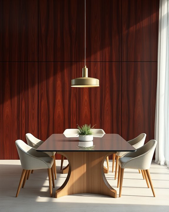 warm luxurious dining atmosphere