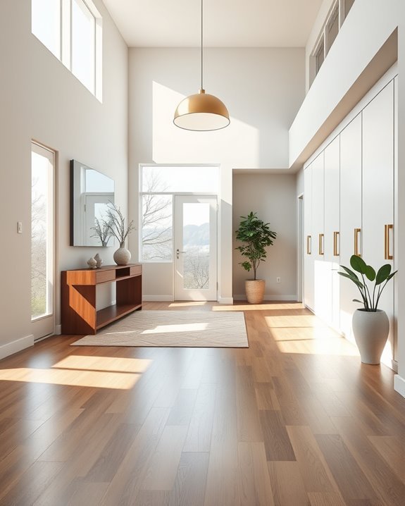 welcoming modern entryway design