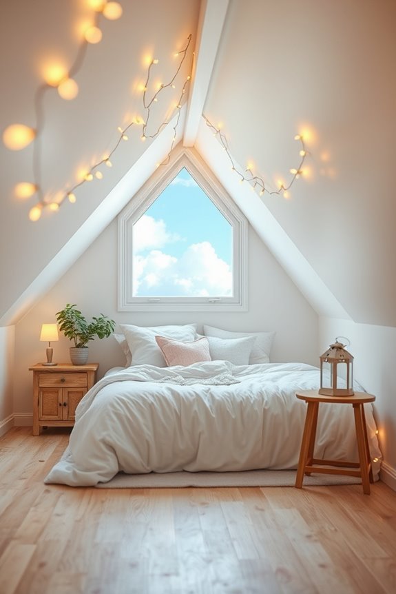 whimsical attic string lights