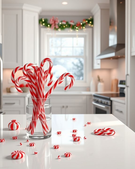 whimsical candy cane decor