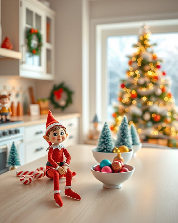 whimsical holiday kitchen decor