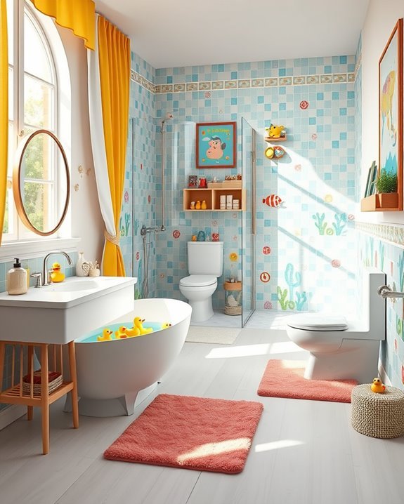 whimsical playful bathroom design