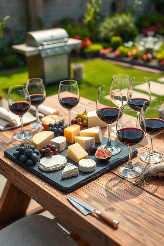 wine and cheese indulgence