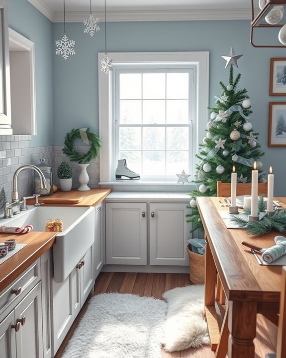 winter ice skating decor
