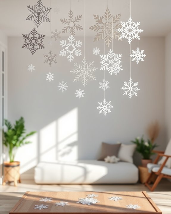 winter wonderland paper snowflakes