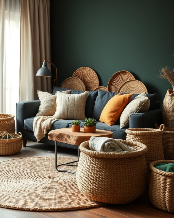 woven baskets for stylish storage