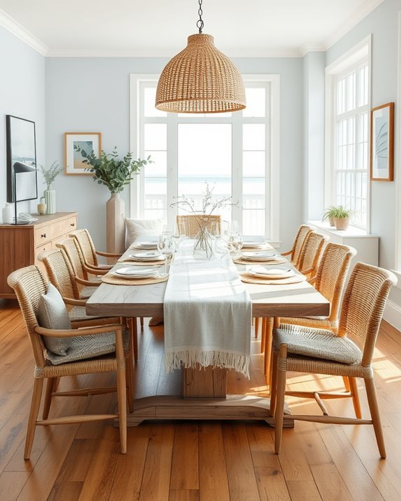 woven textiles enhance coastal ambiance