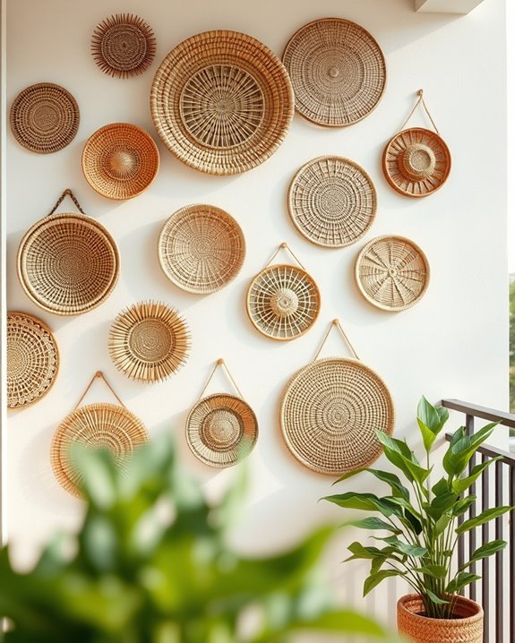 woven wall basket decor
